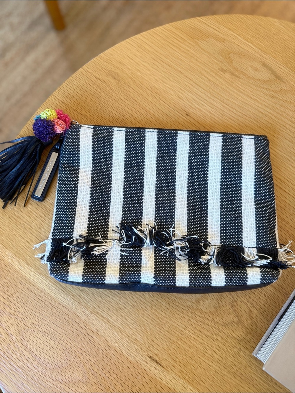 Loeffler Randall Striped Clutch Pouch